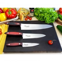 Набор из 3-х кухонных ножей Alexander AUS-8 Satin, Kizlyar Supreme купить в Мурманске
